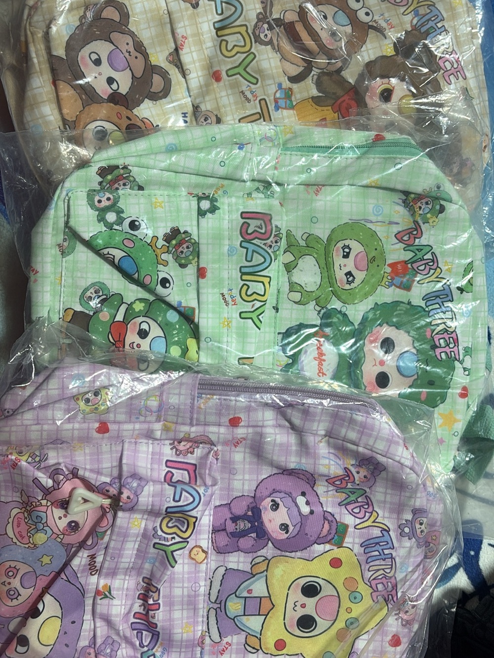 Kids Cartoon Print Backpack - Green/Purple - Unbranded
Purple sold